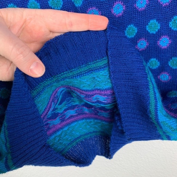 Vintage Pendleton Wool Polka Dot Blend Golf Pullover Sweater Vest Large - Picture 4 of 5